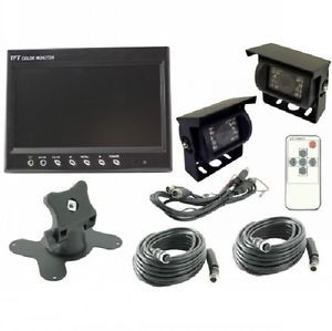 Security Camera Kit 7” TFT LCD Monitor Night Vision Camera Safety Remote Control