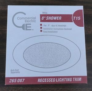 Commercial Electric T15 8" Shower Recessed Lighting Trim 265 087
