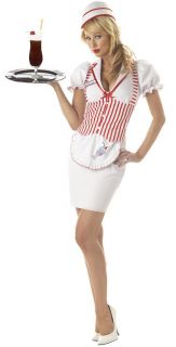 50's Soda Shop Sweetie Waitress Women Adult Costume