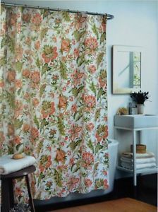 Floral Shower Curtain Raymond Waites Manda Jacobean Floral Fabric Shower Curtain