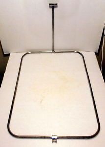 Vintage Clawfoot Tub Chrome Plated Heavy Brass Shower Rod Enclosure Very Good