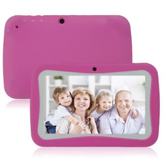 7" Android 4 1 A13 Dual Camera 4G 1 2GHz Tablet PC Pink Bundle Case for Children