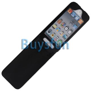 Black Belt Clip Holster Flip Leather Cover Case for Apple iPod Touch 5 5g