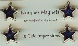 Blue Star Magnetic Number Pins Horse Show Number Magnet Holders