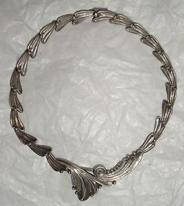 Margot de Taxco Mexican Mexico Sterling Silver Link Pendant Necklace Number 5337