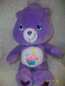 TCFC 2008 Care Bears Sweet Dreams Bear Purple Moon Plush Stuffed Animal 14"