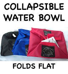 Folding Nylon Dog Cat Travel Water Food Bowl Pocket Backpack Car Plane Purse