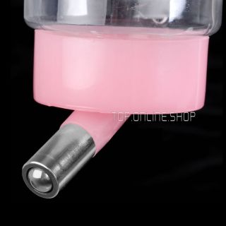 Water Bottle Feeder Food Stand Pet Dog Cat Animal Pink Deluxe Feeder Dish Bowl