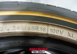 4 Used 245 45 18 Vogue Custom Built Radial IX Tires 45R R18
