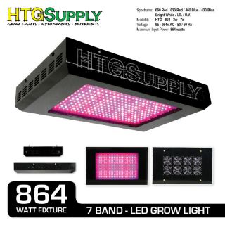 2012 900W 864 Watt LED Grow Light 3W Chips UV IR 7 Band Flowering Hydroponic 3