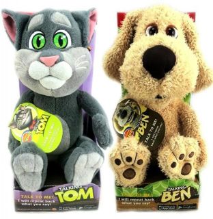 Talking Tom Ben 28cm inch Large Animated Soft Plush Kids Club Toy Gifts Gadgets