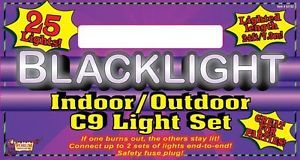 Halloween Black 25 C9 Light Blacklight Indoor Outdoor Set String Lights Decor