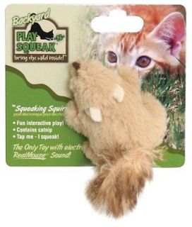 Play N Squeak Squeaking Backyard Catnip Cat Toy Real Mouse Sound Cats Go Crazy