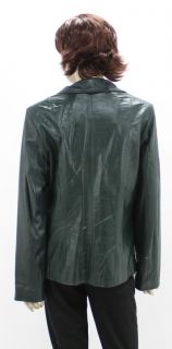 57137NC New Forest Green Butter Soft Lamb Leather Jacket Coat Stroller L Large