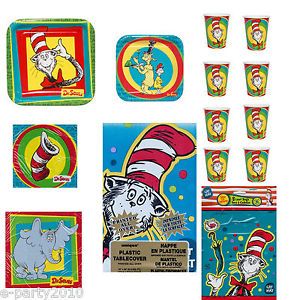 Cat in The Hat Dr Seuss Birthday Party Supplies Pick 1 or Create Set Eggs Ham