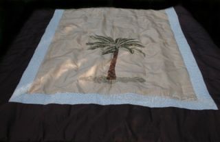Hallmart Grand Palm Tree 24pc Queen Comforter Set Brown Gold Tropical Beach
