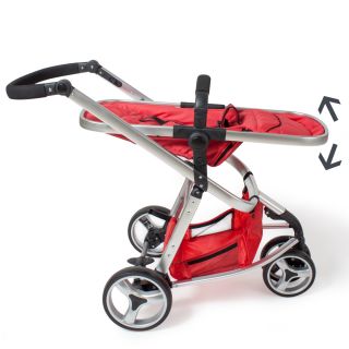 Pram Travel System 3 in 1 Combi Stroller Buggy Baby Child Jogger Push Chair Red