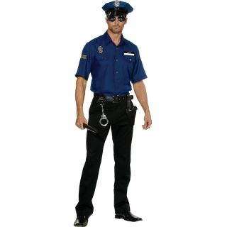 C435 Mens Cops Police Officer Uniform Halloween Fancy Dress Up Costume Hat