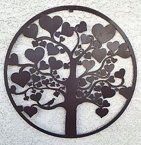 Tree of Life Metal Wall Art Home Garden Decor Sculpture Paintings Work 24" Love