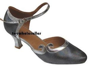 Ladies Latin Ballroom Salsa Grey Dance Shoes A75