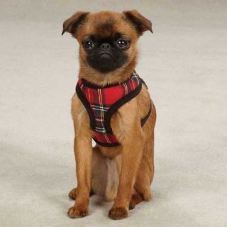 East Side Collection Holiday Tartan Dog Harness Red Plaid