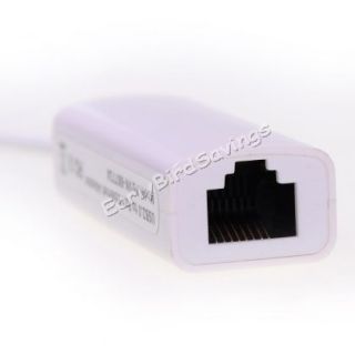 White Micro USB to Ethernet LAN Network RJ45 Card Adapter for Android OS Tablet