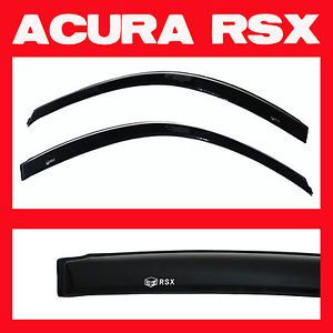 2002 Acura RSX DC5 Side Window Visors Deflectors with Logo Vent Shades New