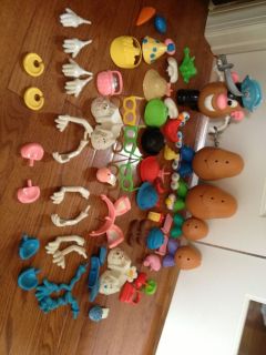 Large Lot Mr Potato Head Body Parts Accessories Pirate Easter Birthday 85 Piece