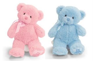 New Baby Gund MY1ST Teddy Blue or Pink Bear Baby Shower Diaper Cake
