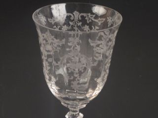 Set 7 Fostoria Crystal Navarre Water Goblets Glasses