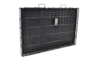 New Champion 48" Portable Folding Dog Pet Crate Cage Kennel Two Door ABS Tray