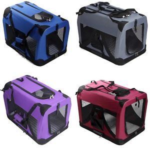 4 Color Portable Folding Pet Dog House Soft Crate Carrier Cage Kennel Carry Case