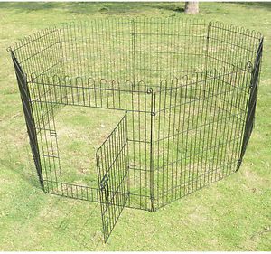 42" 8 Panel Pet Dog Cat Exercise Pen Playpen Fence Yard Kennel Portable