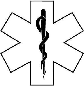 Fire Dept Badge Medical Symbol Vinyl Decal Car Truck Signs Window Sticker 02