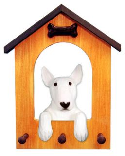 Bull Terrier Dog House Leash Holder in Home Wall Decor Products Dog Gifts