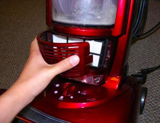 Bagless Upright Vacuum Cleaner w HEPA Filter Filtration System Extending Hose