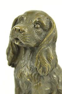 English Cocker Water Spaniel Boykin Bronze Marble Dog Statue Breeder Kennel Gift