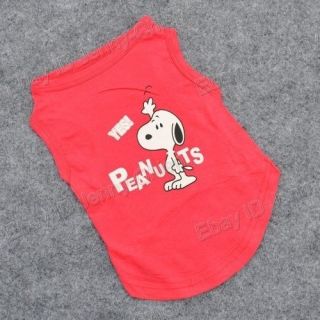 Pet Supplies Dogs Red Cute Dog Printting Costumes Clothes Apparel T Shirt Vest