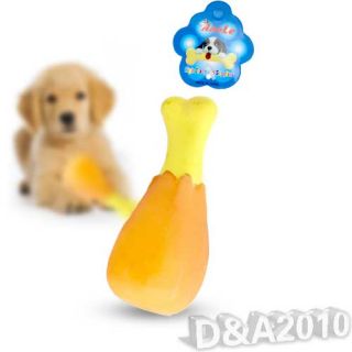 Pet Cat Puppy Dog Squeaky Drumstick Toy Chew Squeaker Rubber Pet Training Toy