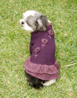 Alpaca Wool Hand Made "Mayua Dress" Dog Warm Coat Chilly Weather Sweater Jacket