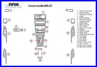 Toyota Corolla Le SE Interior Wood Dash Trim Kit Set 2009 2010 2011 2012 2013