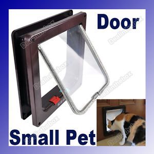 Cat Small Dog Pet 4 Way Flap Door Lock Safe Lockable
