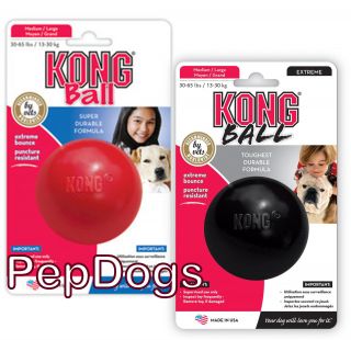 Kong Dog Solid Durable Rubber Ball Toy 3" Medium Large Puncture Resistant