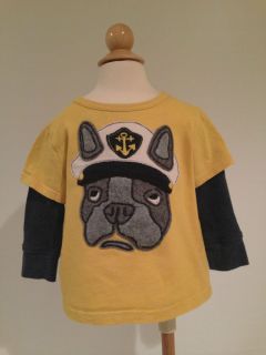 Toddler Boy Baby Gap 12 18 Months Sweater with Sea Captain Pug Dog 18M 12M