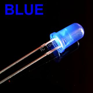 100pcs 5mm Blue Round Diffused Blue LED Light Lamp LEDs