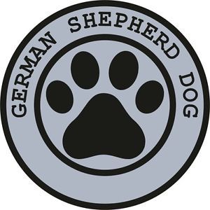 1x German Shepherd Dog Paw Print Seal Track Funny Sticker Dog Pet Decal Vinyl