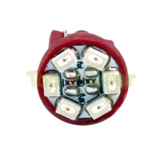 6 Pack Red Dodge PC194 Instrument Panel Cluster LED Light Bulb Dashboard Sockets