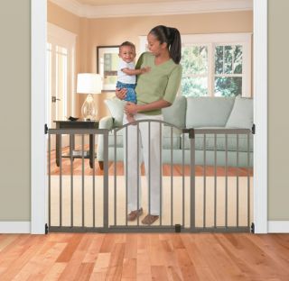 Safety Gate Toddler Baby Extra Wide Tall New 6 Foot Metal Door Pet Dog Stairs  