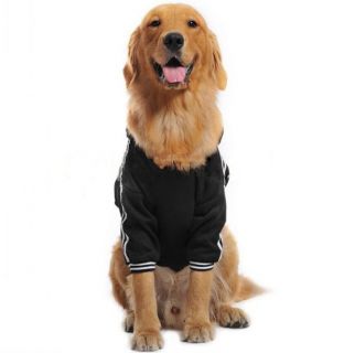 Dog Hoodie Coat Jumper Sport Sweater Shirt Medium Large Dog Clothes Costume 5 Sz