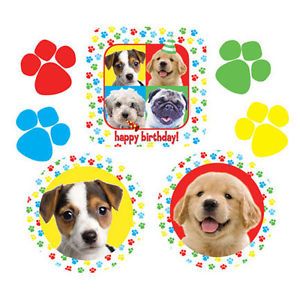 Puppy Dog Paw Prints "Paw Ty Time " Party Supplies Birthday Sign Decorations